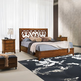 Classic Double Bed Perforated Headboard Arte D'Este Piombini